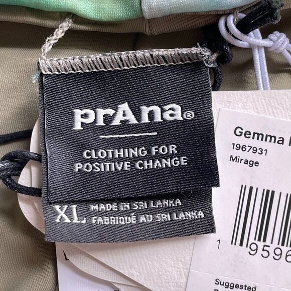 prAna Bikini Bottom Womens Size XL Blue Green Cheeky Low Rise Reversible Swim - Picture 10 of 15